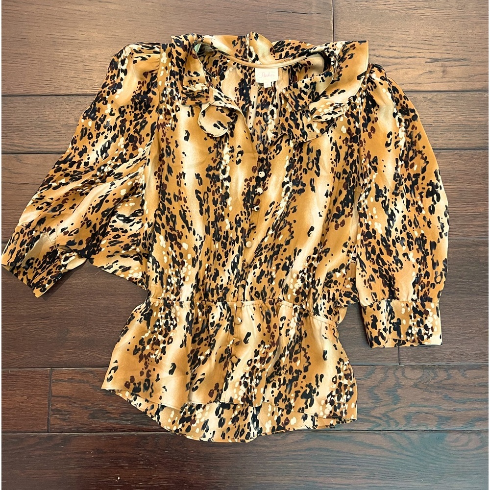 Parker cheetah silk top - Picture 2 of 3